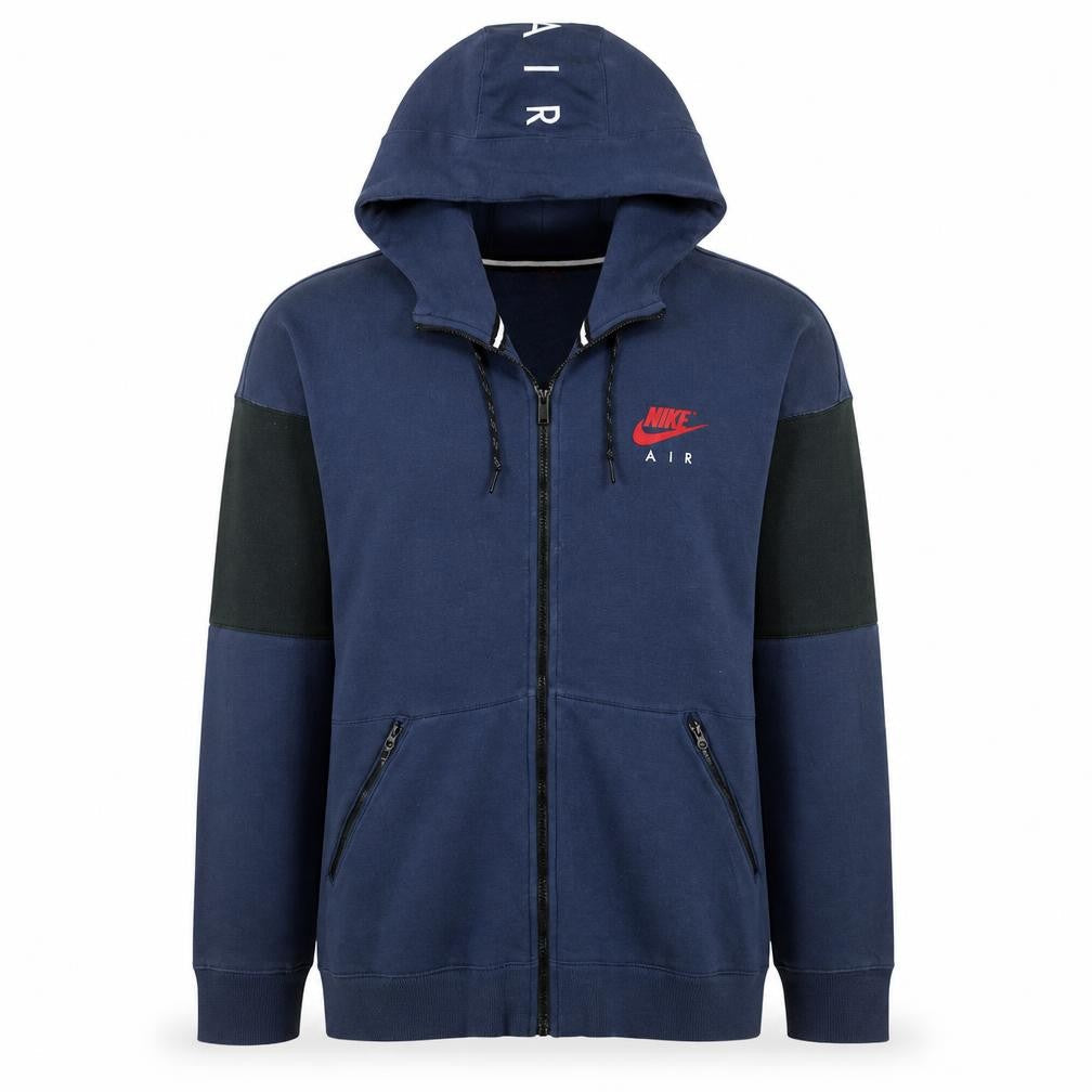 Nike Air Men's Blue Full Zip Hoodie Size M Cotton Blend