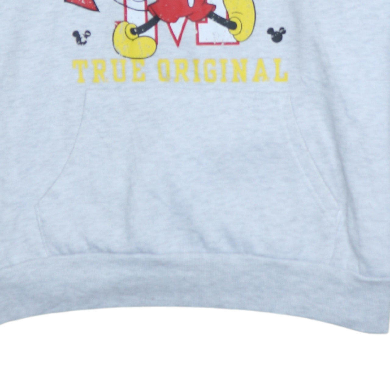 Disney Women's Grey Mickey Mouse Pullover Hoodie Size 10/12