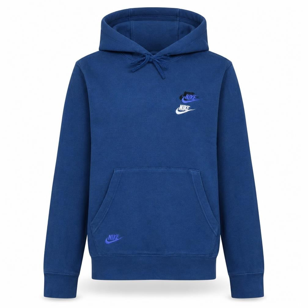 Nike Men's Blue XS Pullover Hoodie Embroidered Logo Sportswear