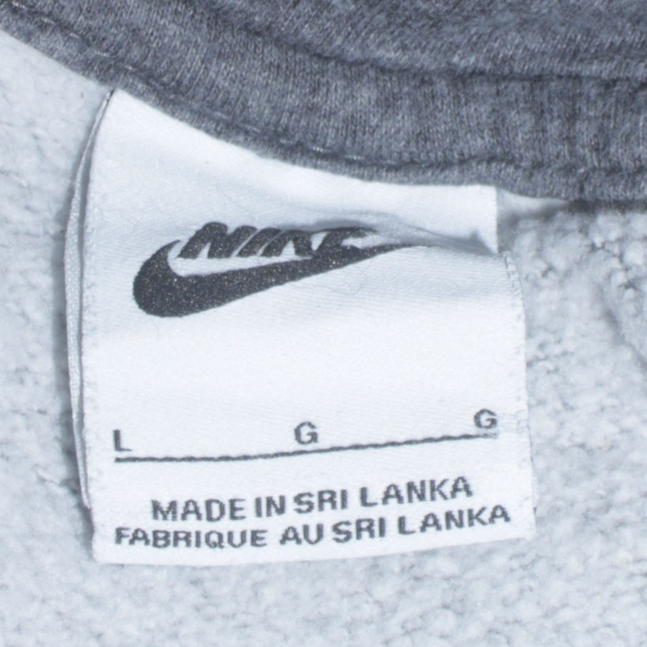 Nike Men's Grey Pullover Hoodie Size L Regular Fit Fleece