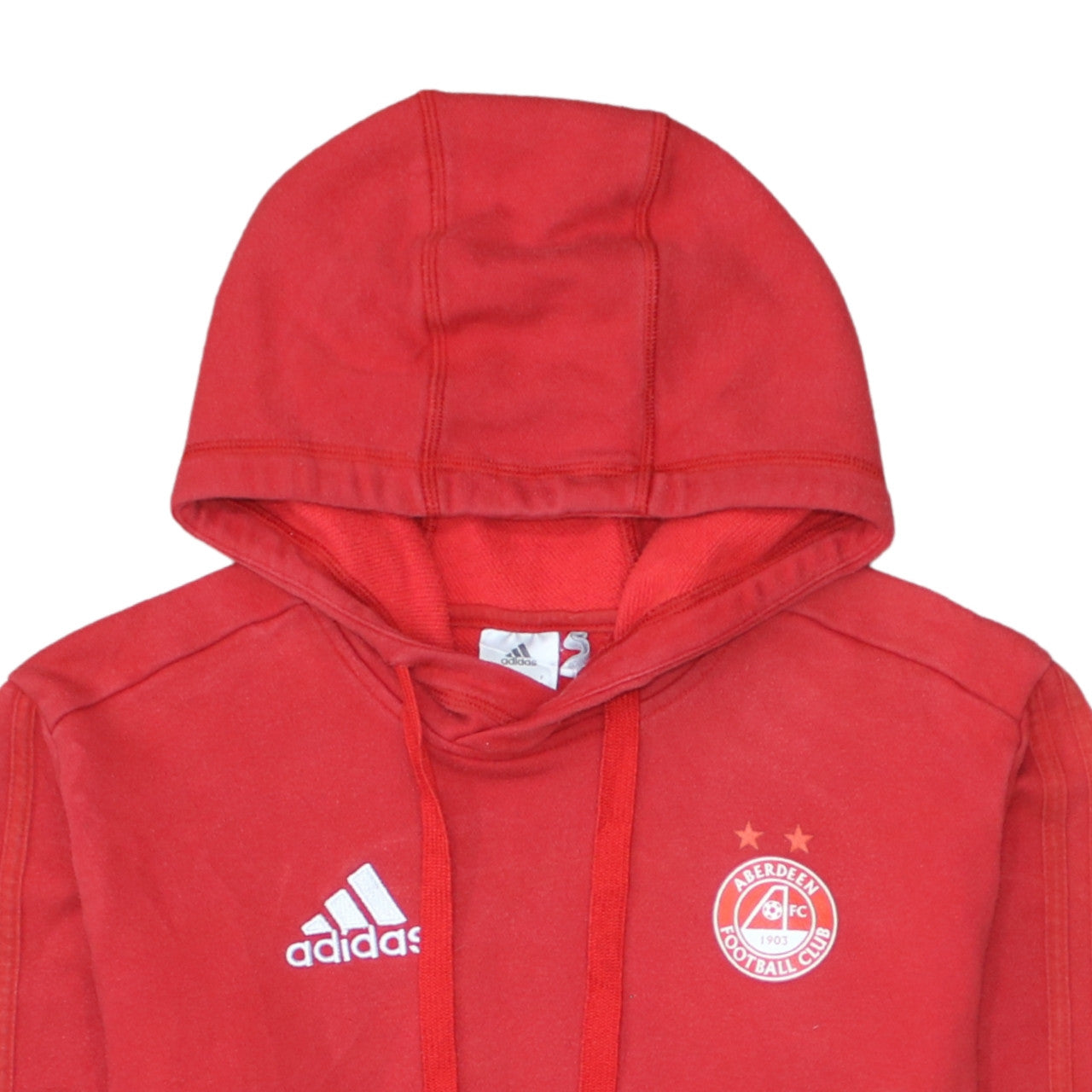 Adidas Men Red Aberdeen FC Hoodie Small Pullover Sports Style