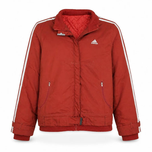 adidas Men Red Bomber Jacket XL Polyester Lined Sportswear