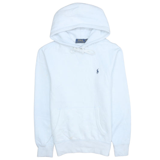 Polo Ralph Lauren Women White Cotton Blend Pullover Hoodie XL