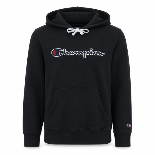 Champion Men's Black Medium Pullover Hoodie Organic Cotton