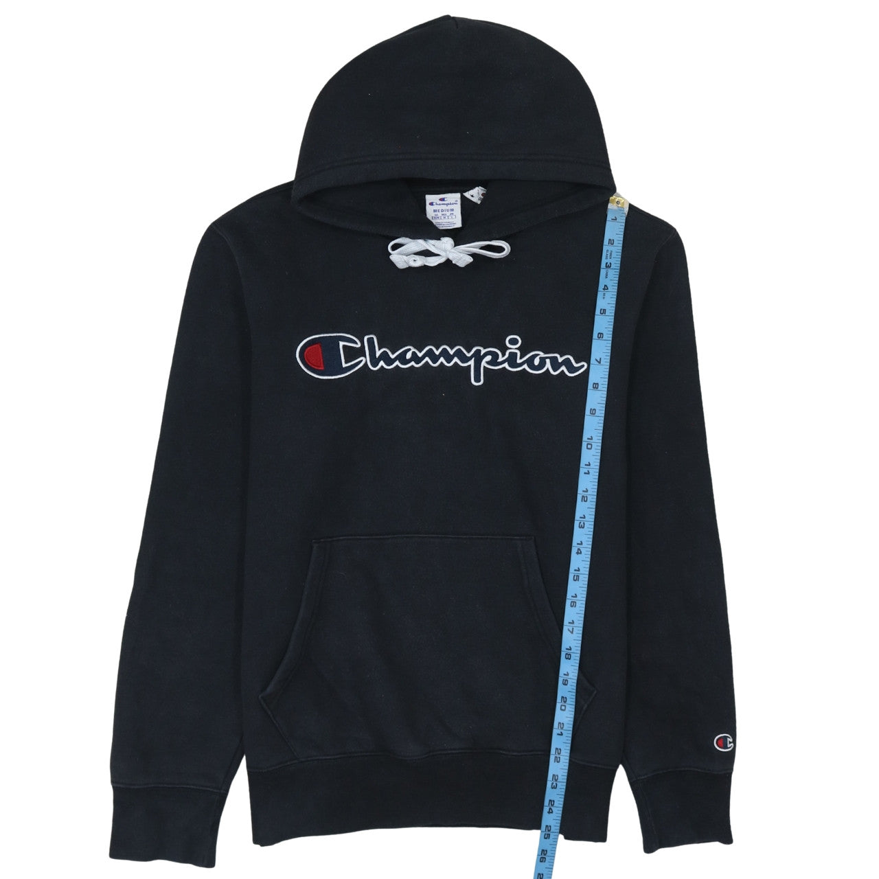 Champion Men's Black Medium Pullover Hoodie Organic Cotton