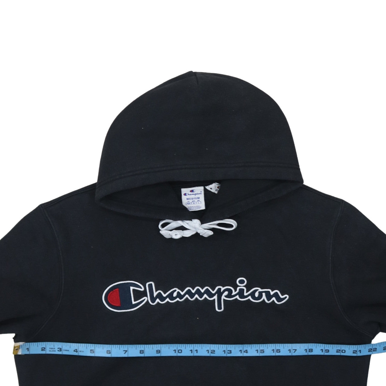 Champion Men's Black Medium Pullover Hoodie Organic Cotton