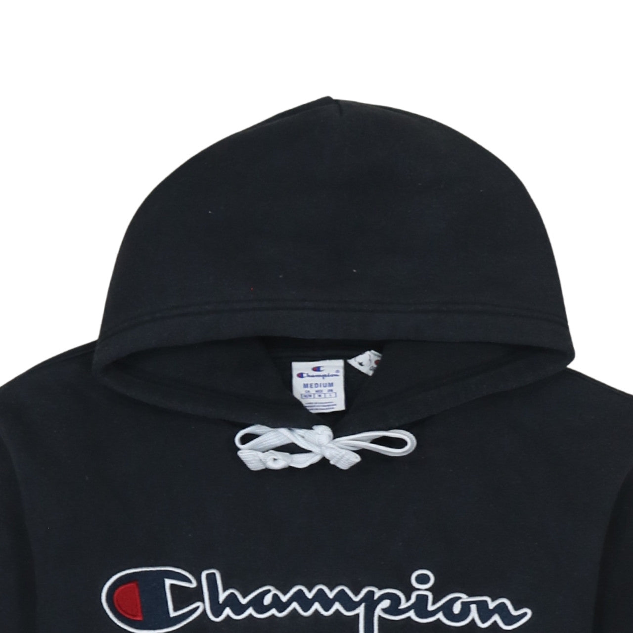 Champion Men's Black Medium Pullover Hoodie Organic Cotton