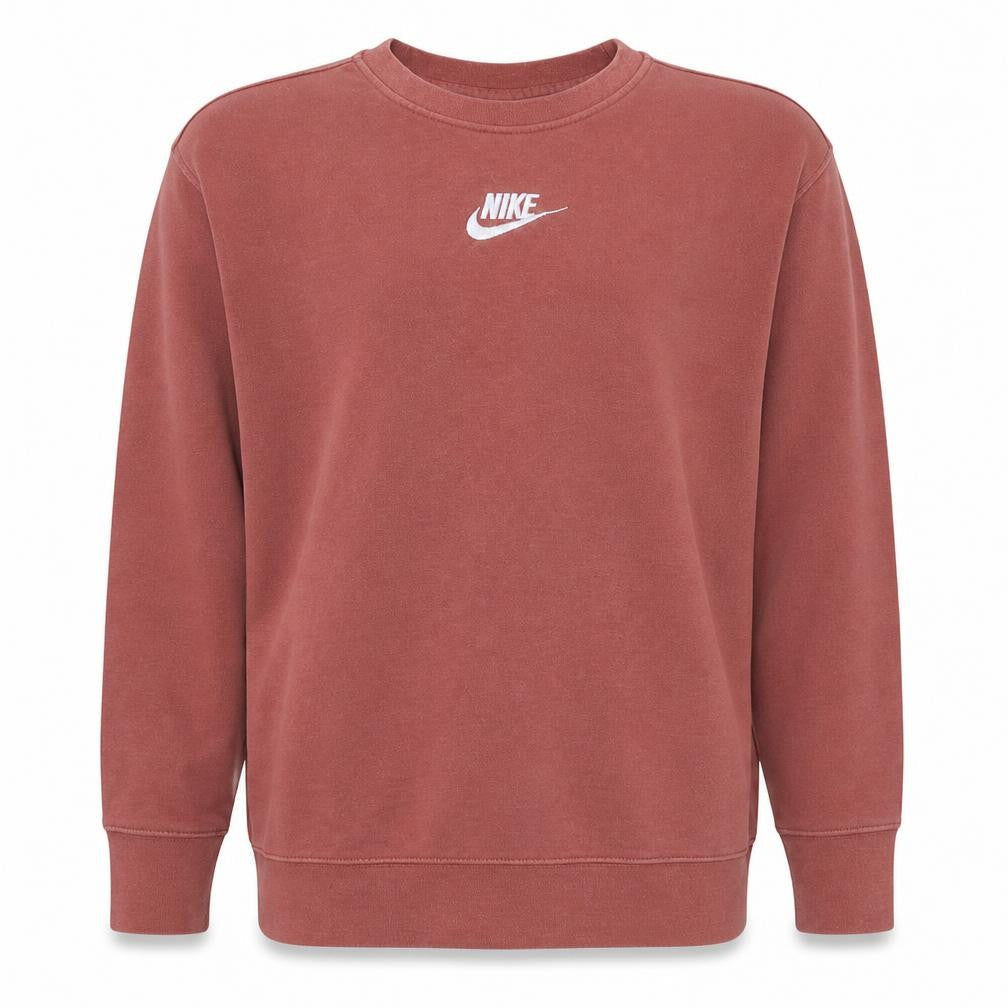 Nike Boys Brown Sweatshirt M 137–146 cm Crew Neck Pullover Logo