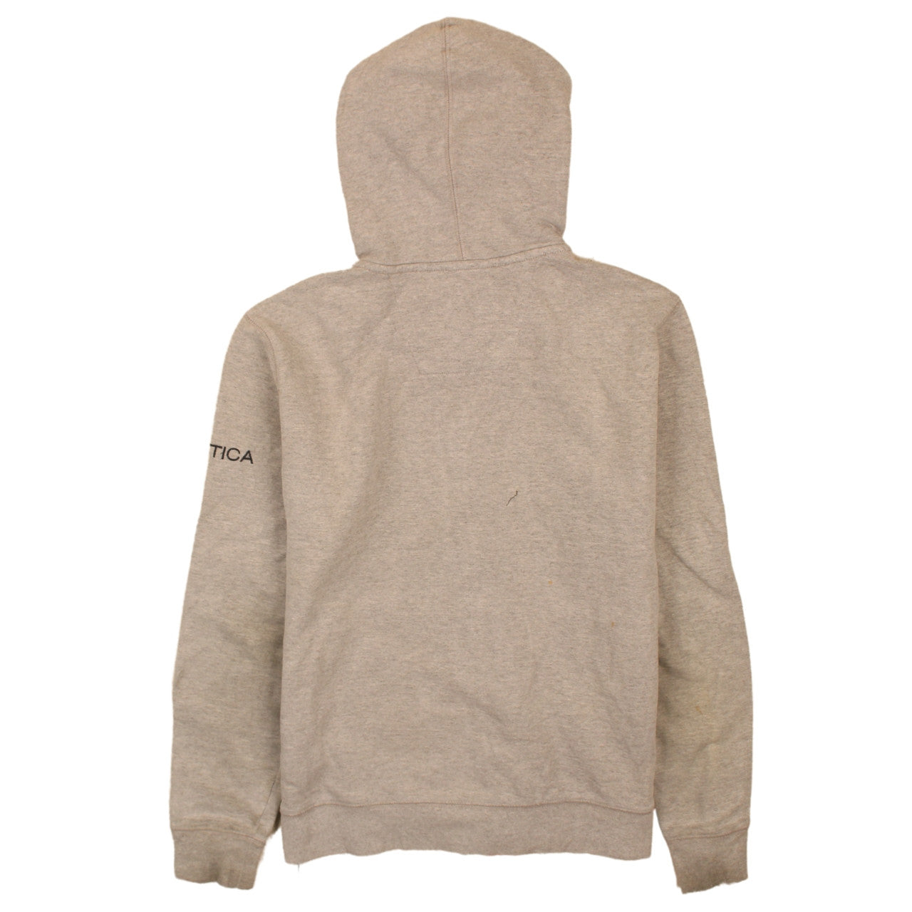 Nautica Men’s Beige Full Zip Hoodie XS Classic Logo Sweatshirt