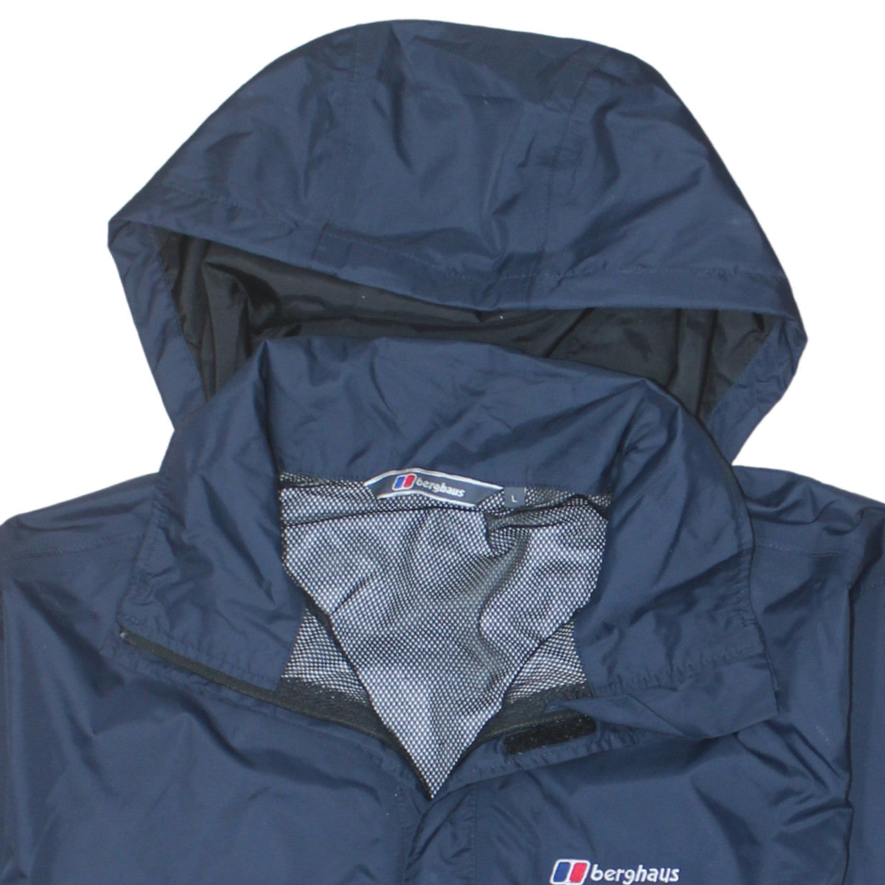 Berghaus Men's Blue Waterproof Hooded Rain Jacket L Regular Fit
