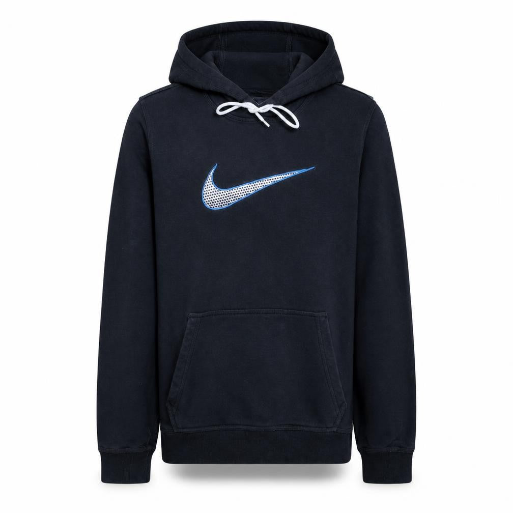 Nike Men's Black Pullover Hoodie Small Cotton Blend Embroidered Logo