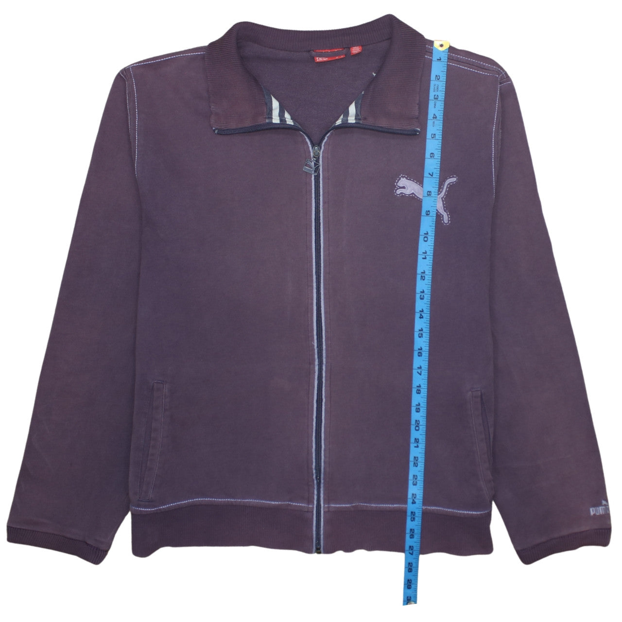 Puma Men's Purple Full Zip Sweatshirt Size L Regular Fit Collared