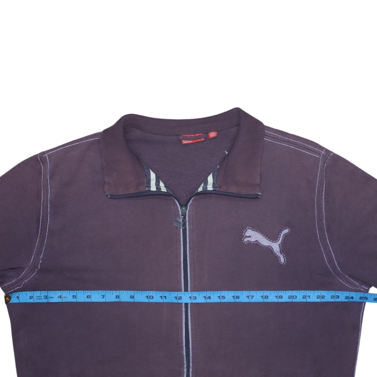 Puma Men's Purple Full Zip Sweatshirt Size L Regular Fit Collared