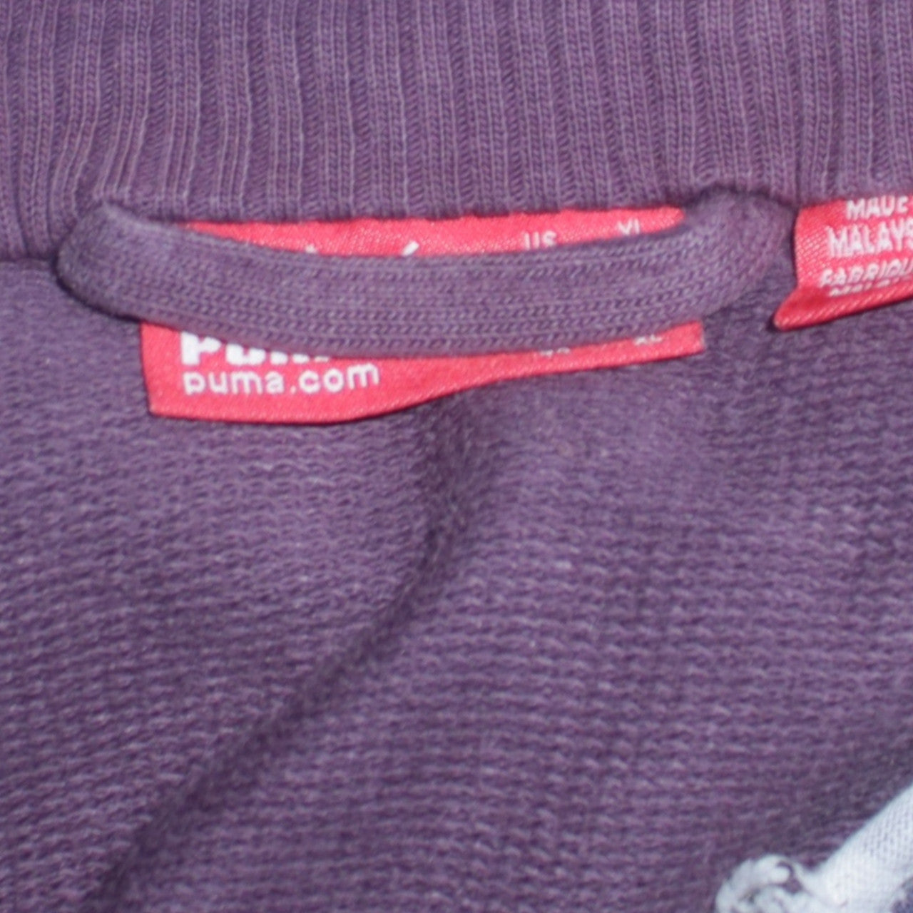 Puma Men's Purple Full Zip Sweatshirt Size L Regular Fit Collared