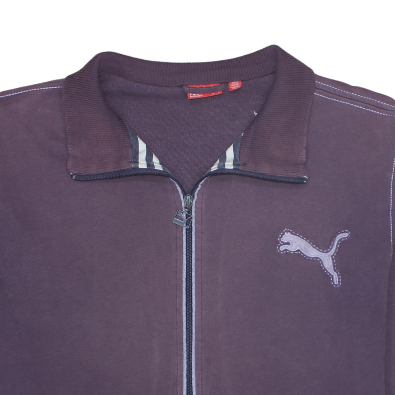 Puma Men's Purple Full Zip Sweatshirt Size L Regular Fit Collared