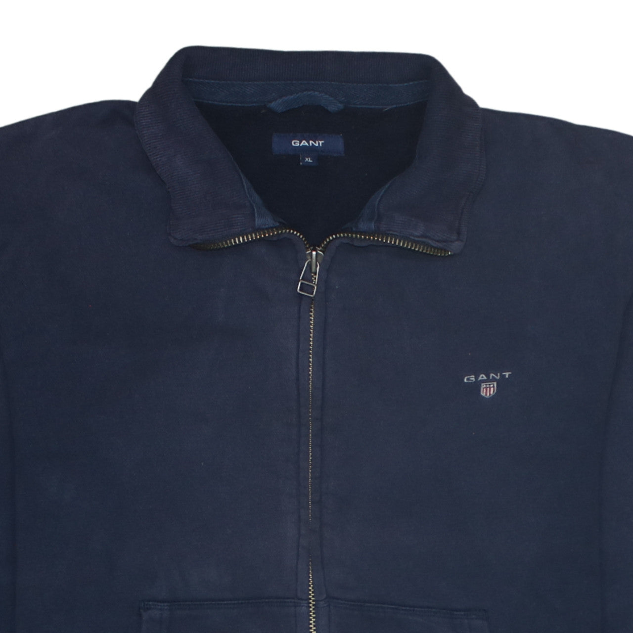 GANT Men's Blue Full Zip Collared Sweatshirt XL
