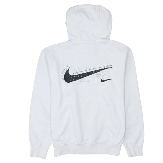 Nike Men’s White Pullover Hoodie S Logo Graphic Print Sportswear