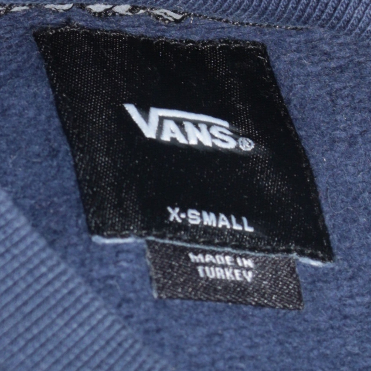 Vans Men Blue XS Crew Neck Graphic Sweatshirt Pullover