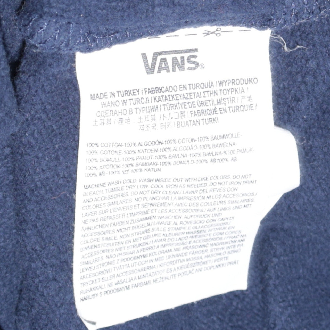 Vans Men Blue XS Crew Neck Graphic Sweatshirt Pullover