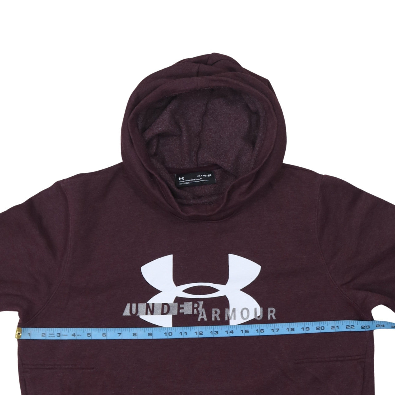 Under Armour Men's Brown XL Pullover Hoodie with Logo Print