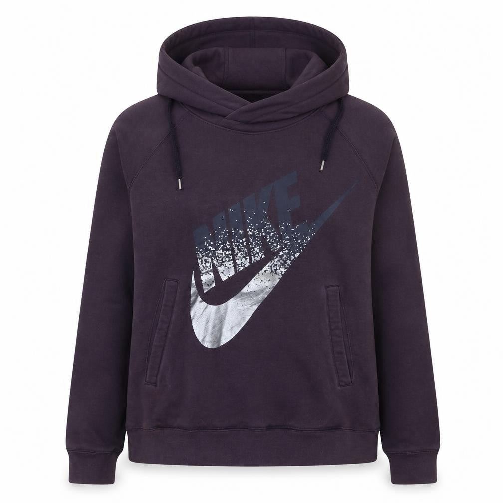 Nike Womens Purple Pullover Hoodie Size M Graphic Print Sweatshirt