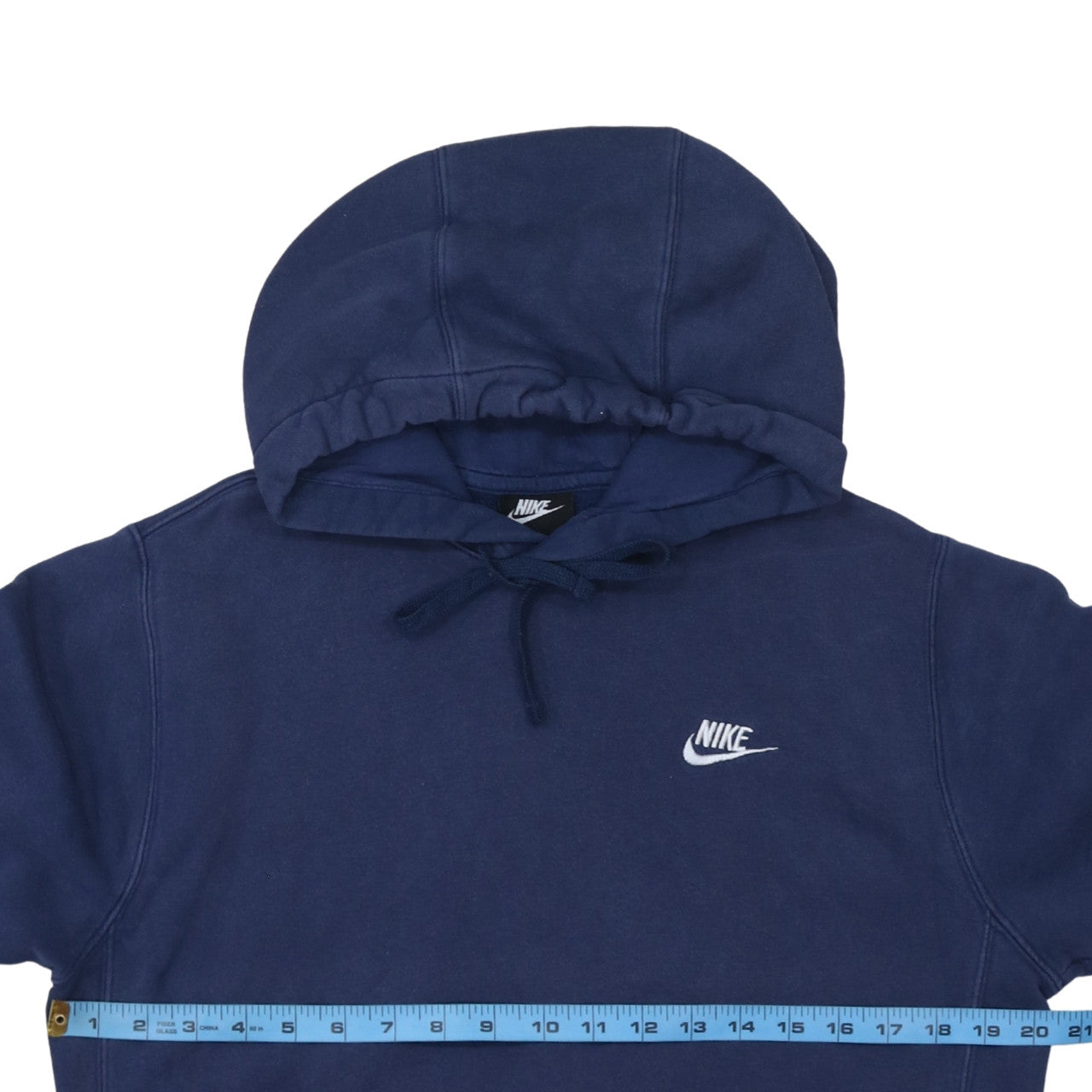 Nike Men's Blue Pullover Hoodie Size S Logo Fleece Sweatshirt