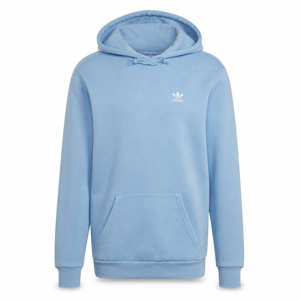 adidas Men Blue Small Pullover Hoodie Sweatshirt Logo Fleece