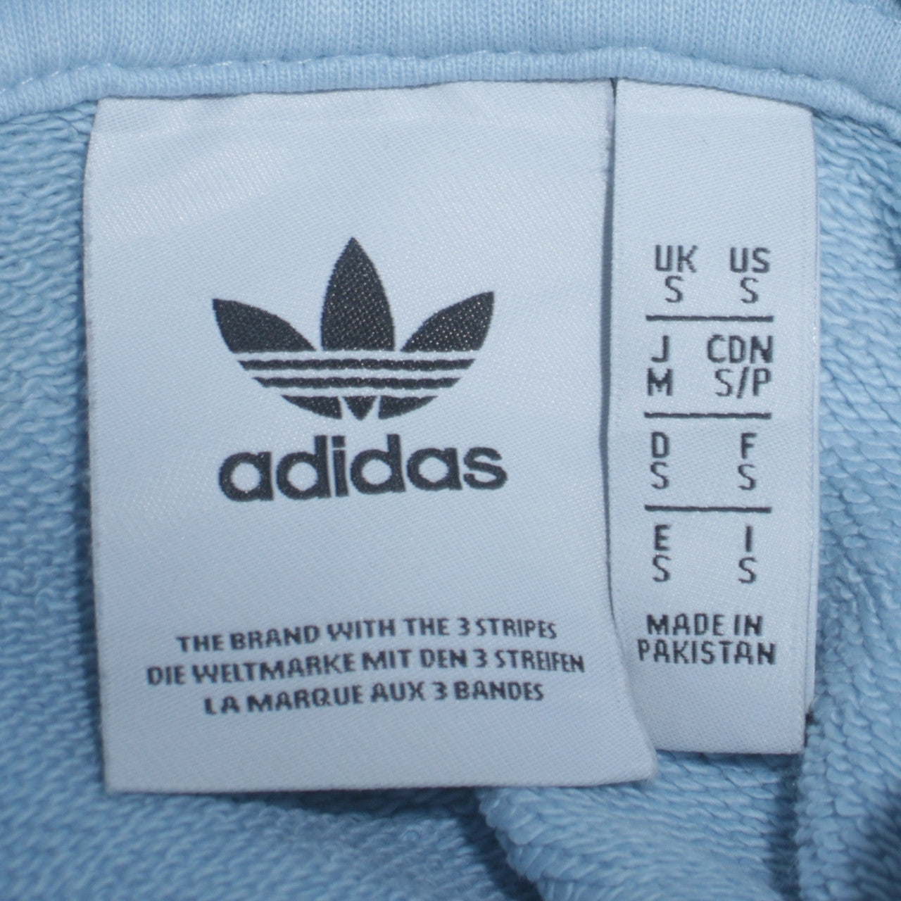 adidas Men Blue Small Pullover Hoodie Sweatshirt Logo Fleece