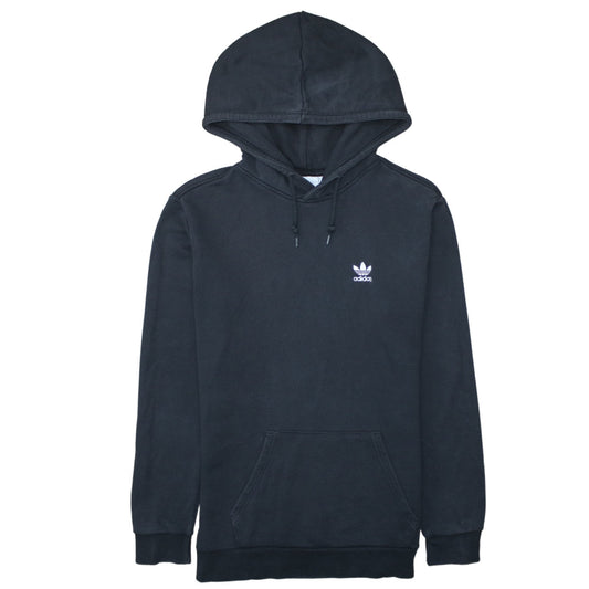 Adidas Men's Black Pullover Hoodie Small Logo Fleece Sweatshirt