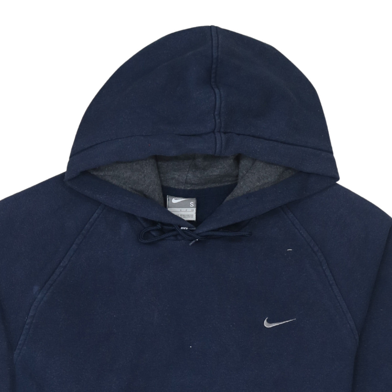 Nike Men Blue Small Pullover Hoodie Fleece Logo Sweatshirt