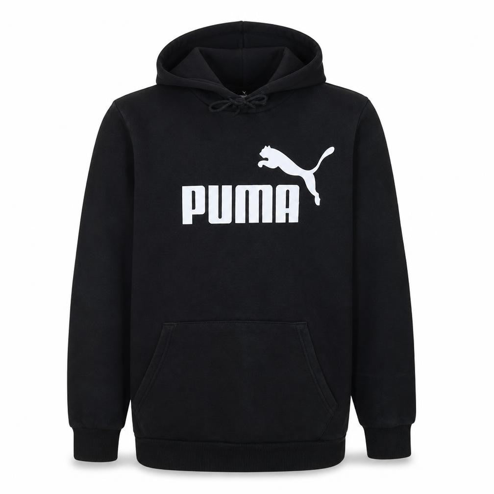 Puma Men's Black Pullover Hoodie Small Logo Sports Fleece