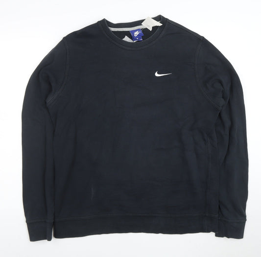 Nike Men's Black Small Crew Neck Pullover Sweatshirt