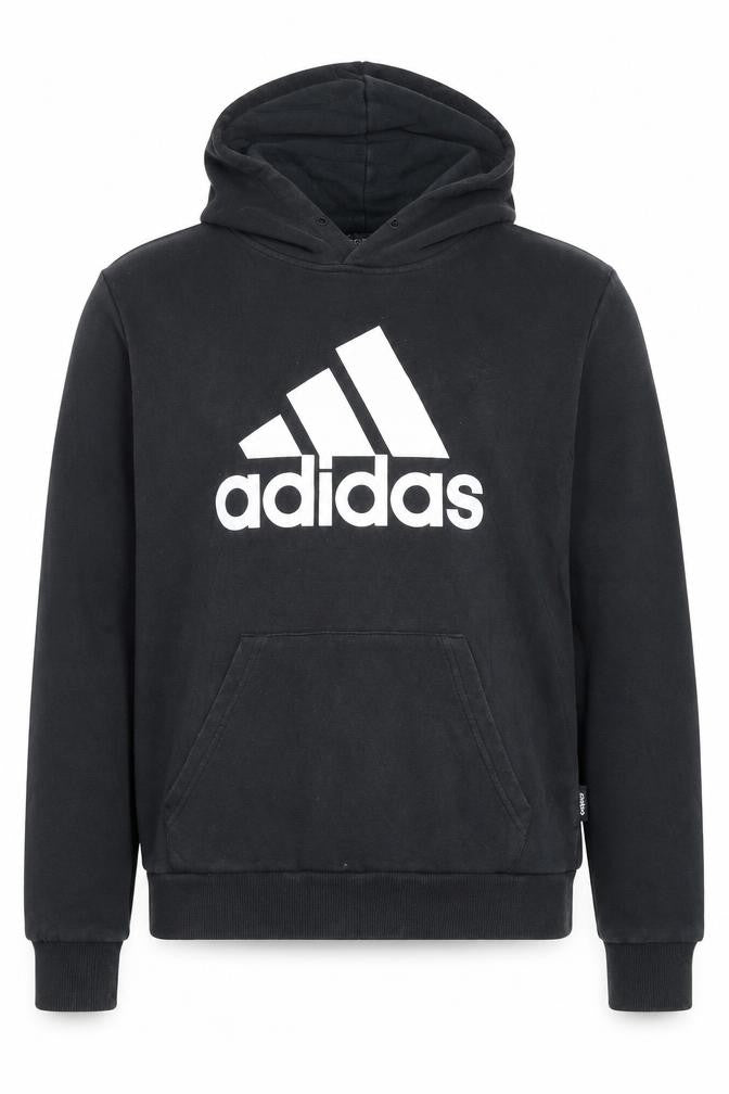 Adidas Men's Black Pullover Hoodie Fleece Medium Regular Fit