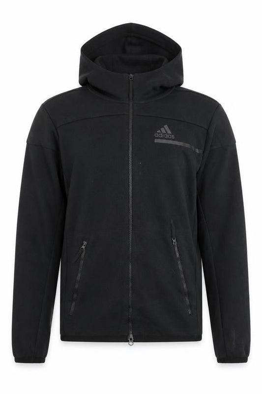 adidas Men's Black Full Zip Hoodie Size S Regular Fit Sportswear