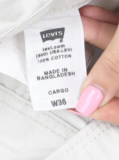 Levi's Men's Beige Cargo Shorts Size 36 Cotton Casual