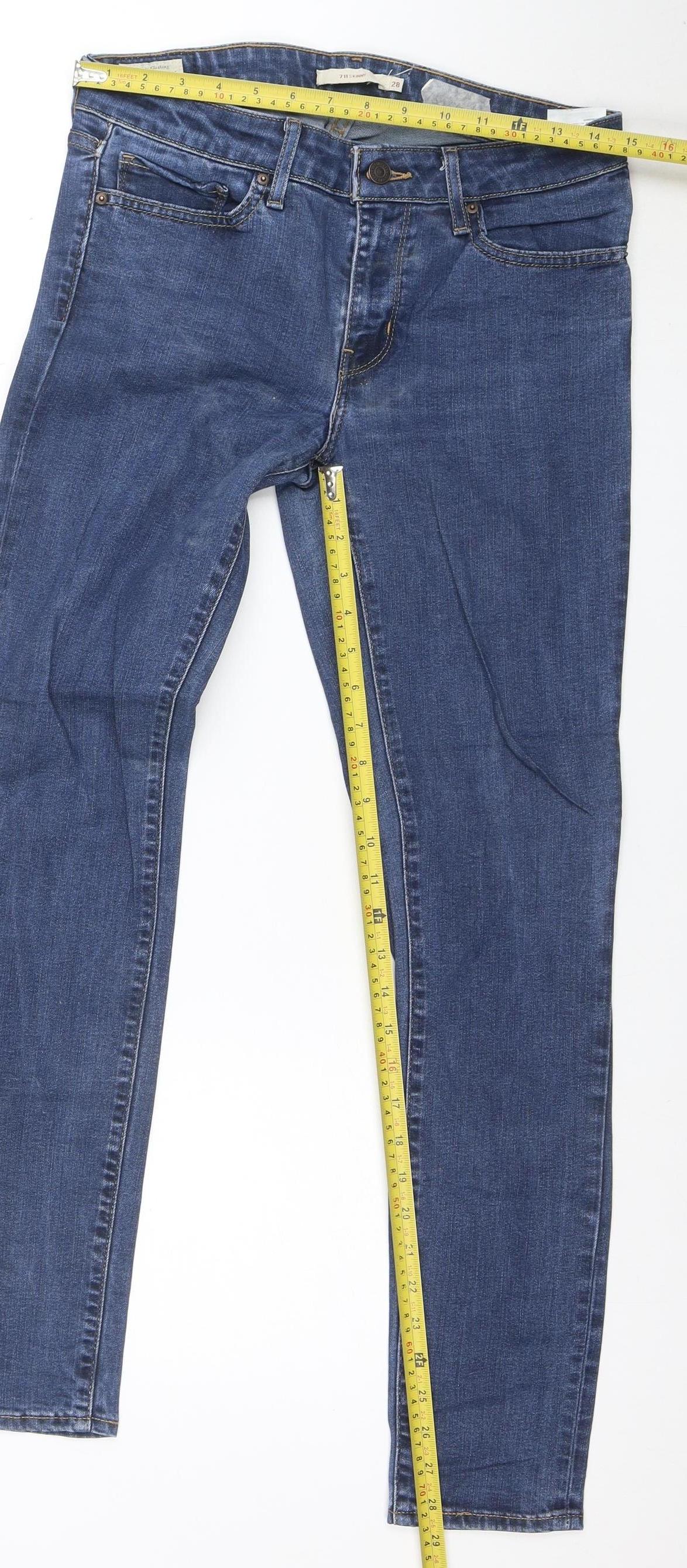 Levi Strauss Women's Blue Denim Skinny Jeans W28 L30