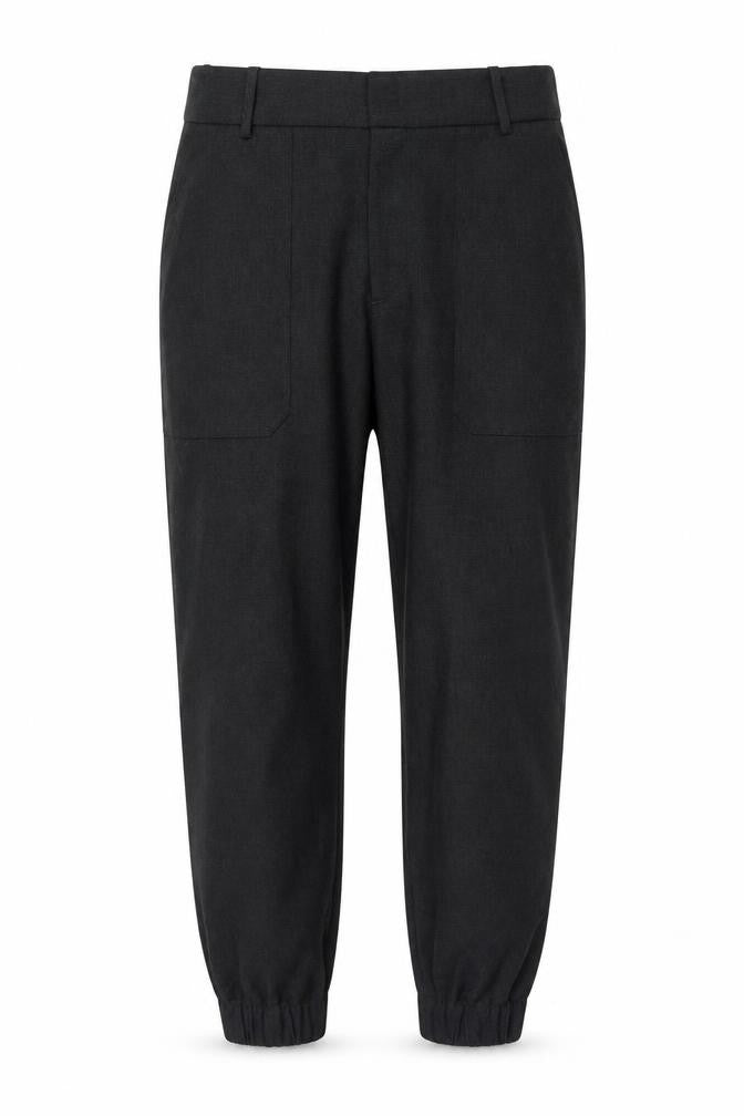 Zara Men Black Jogger Trousers Size S Elasticated Cuff Casual Pants