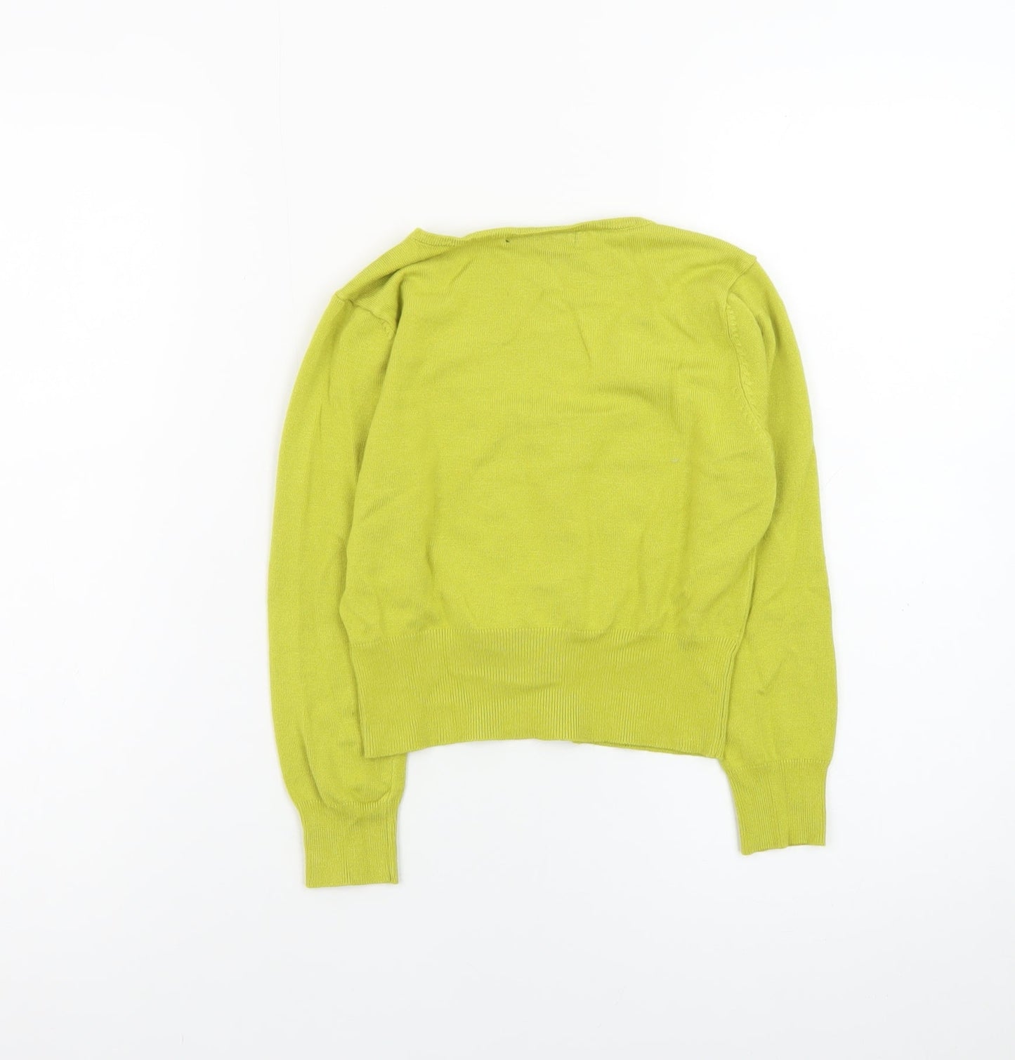 Dunnes Women’s Green Cardigan Small Square Neck Knit Top