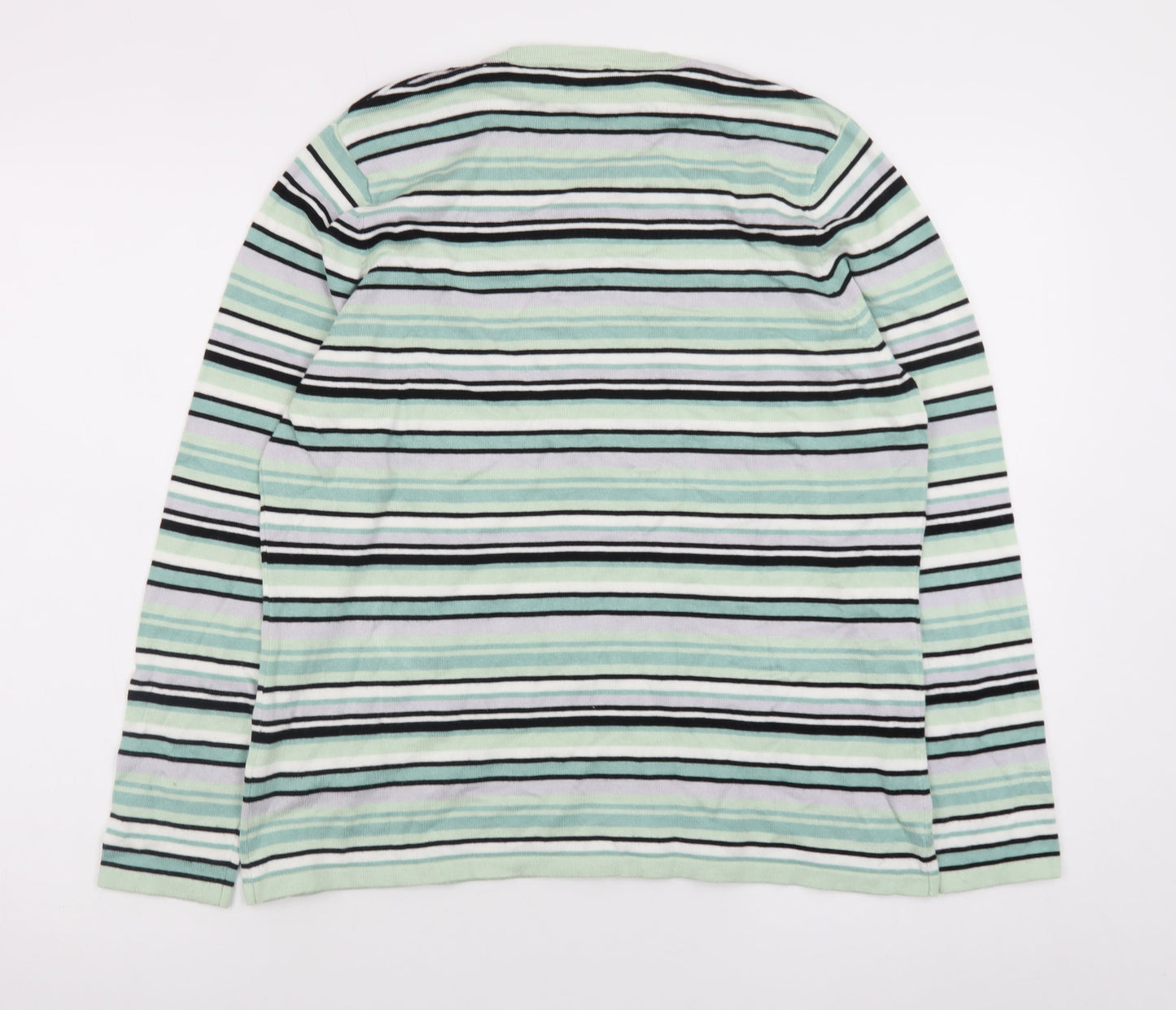 Eastex Women's Multicoloured Striped Crew Neck Jumper Size 16