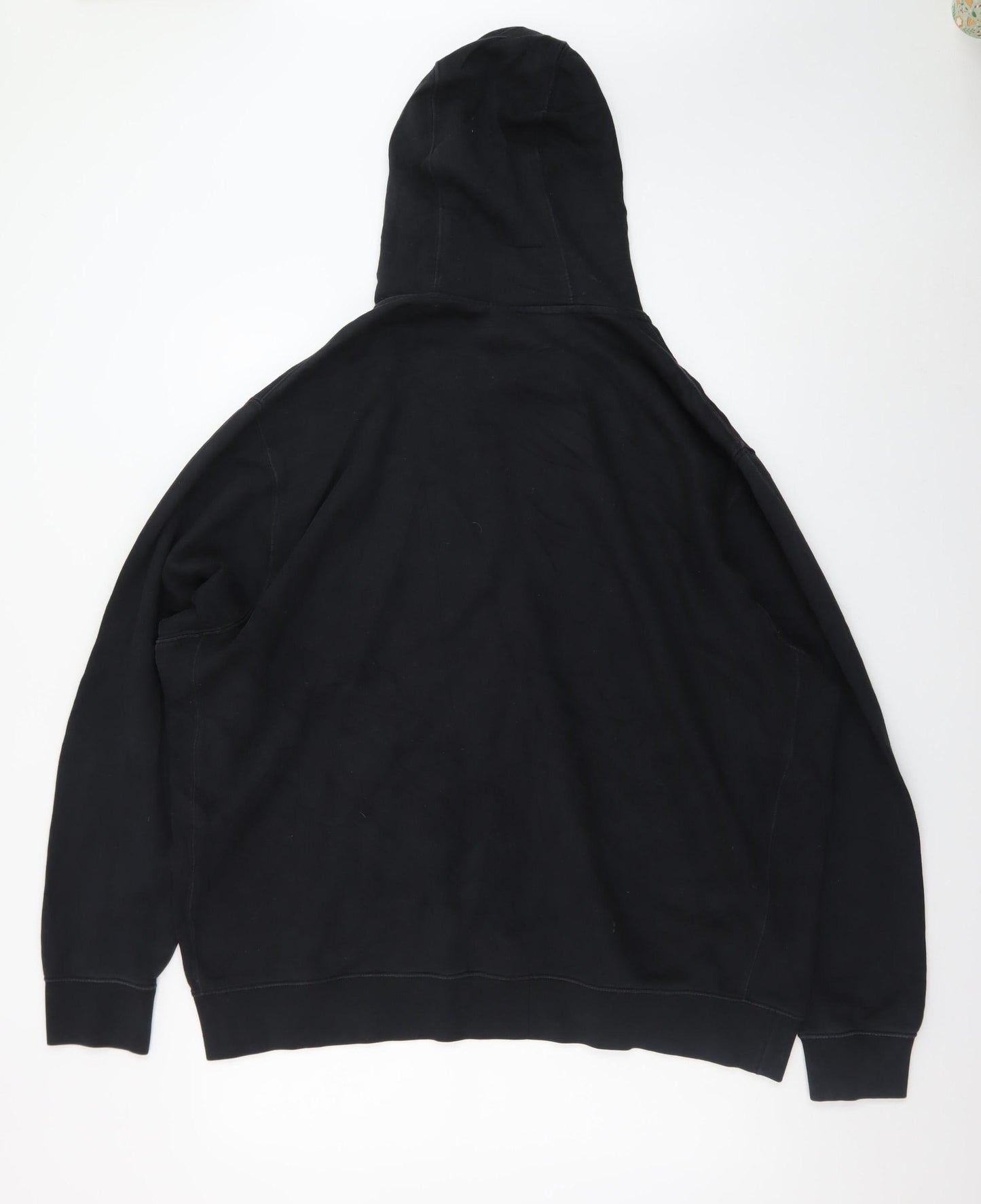Nike Men's Black 2XL Pullover Hoodie Fleece Logo Sweatshirt