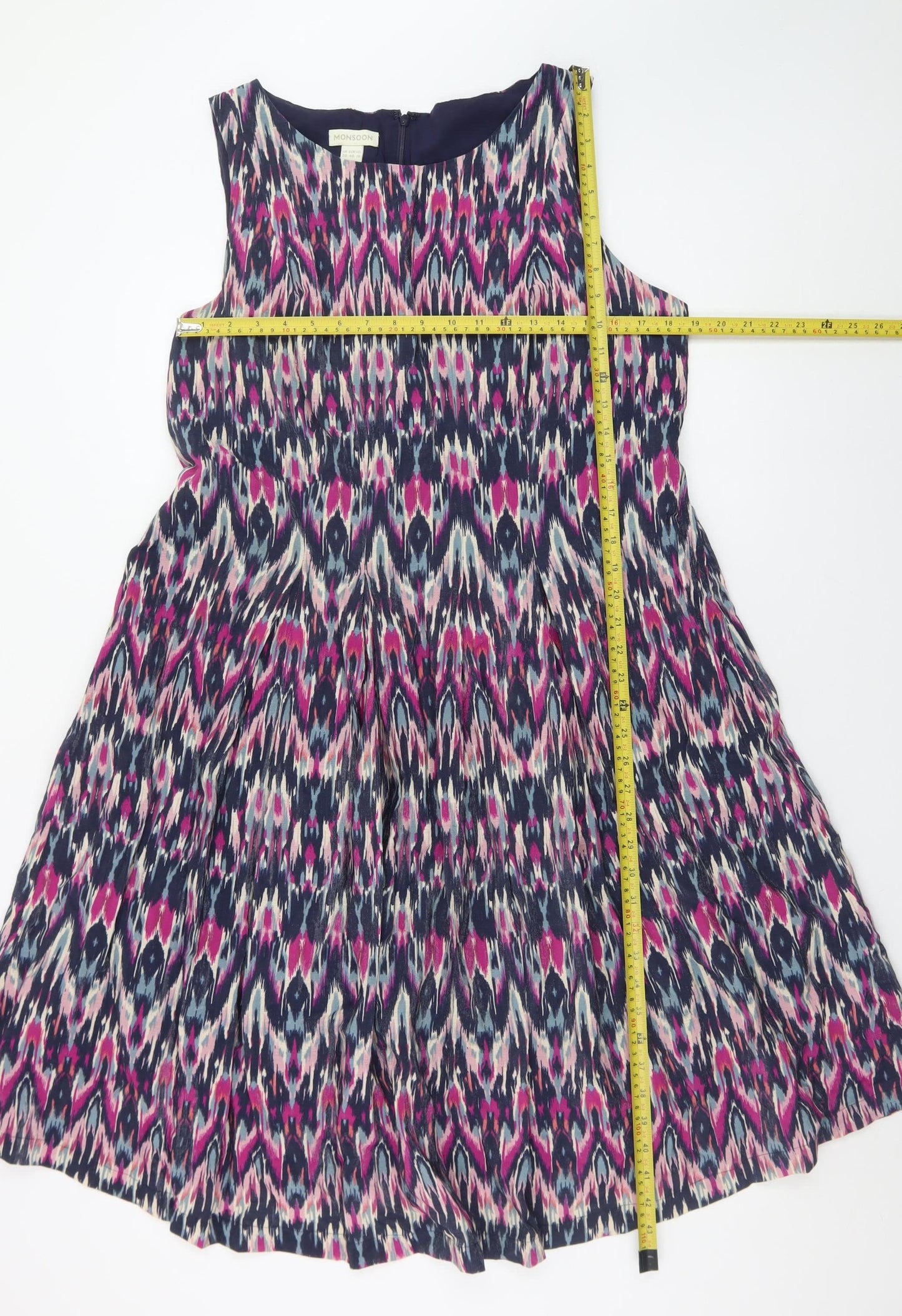 Monsoon Women’s Multicoloured Sleeveless A-Line Dress Size 20