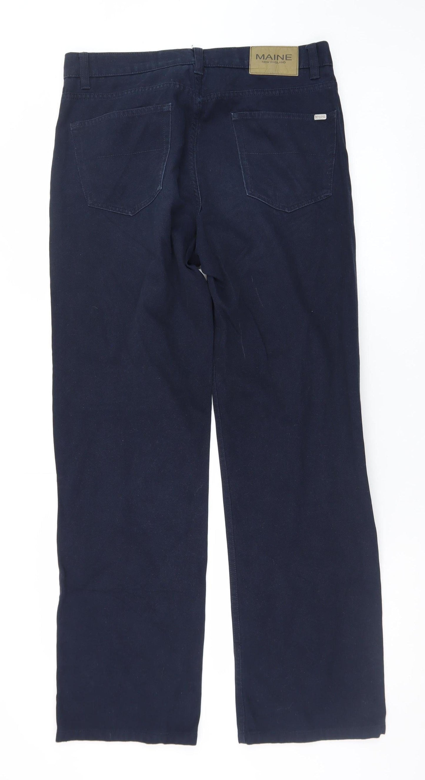 Maine New England Men's Blue 34R Straight Fit Denim Jeans