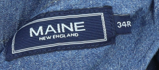 Maine New England Men's Blue 34R Straight Fit Denim Jeans