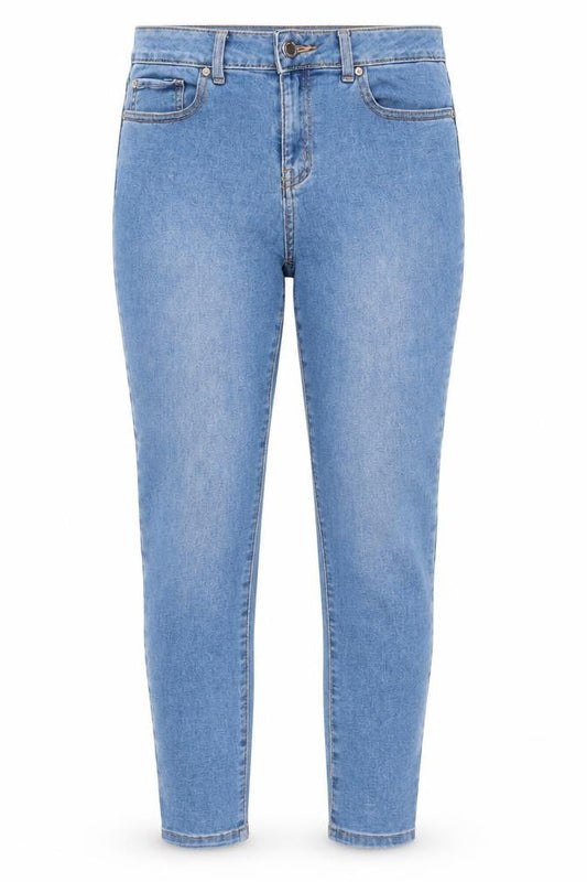 Front view of Denim Co. Women's Blue Skinny Stretch Jeans, size 10