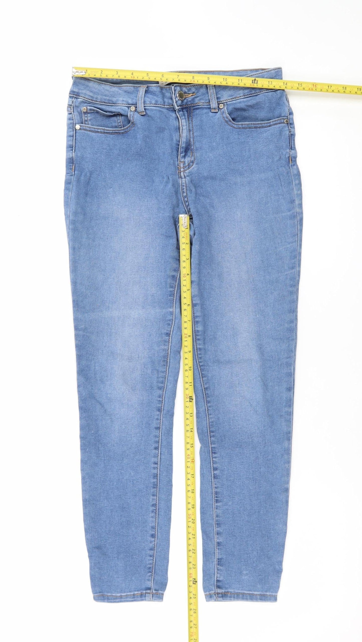 Denim Co. Women's Blue Skinny Stretch Jeans Size 10