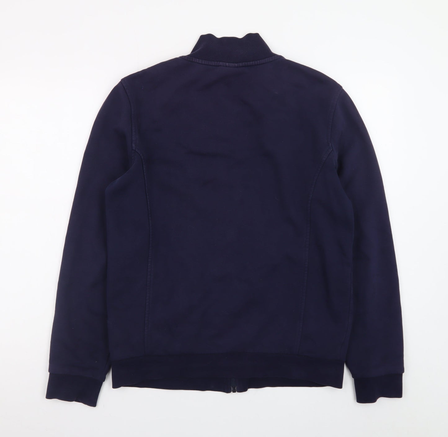 Lacoste Men Blue Full Zip Cotton Jacket Size M Regular Fit