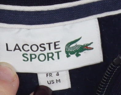Lacoste Men Blue Full Zip Cotton Jacket Size M Regular Fit