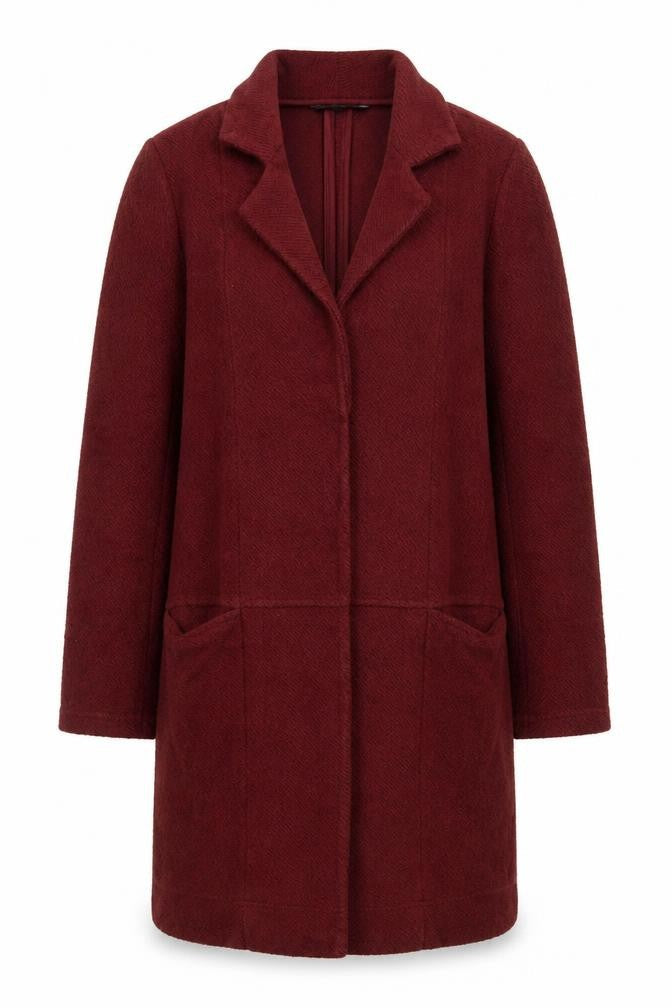 Next Women’s Red Cotton Blend Long Coatigan Size 8