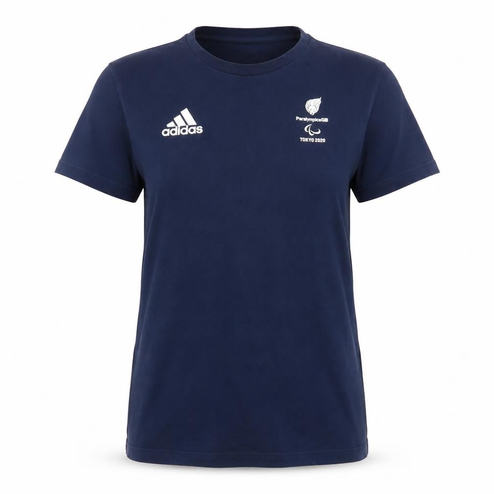 Adidas Womens Blue ParalympicsGB Tokyo 2020 T-Shirt Size 14