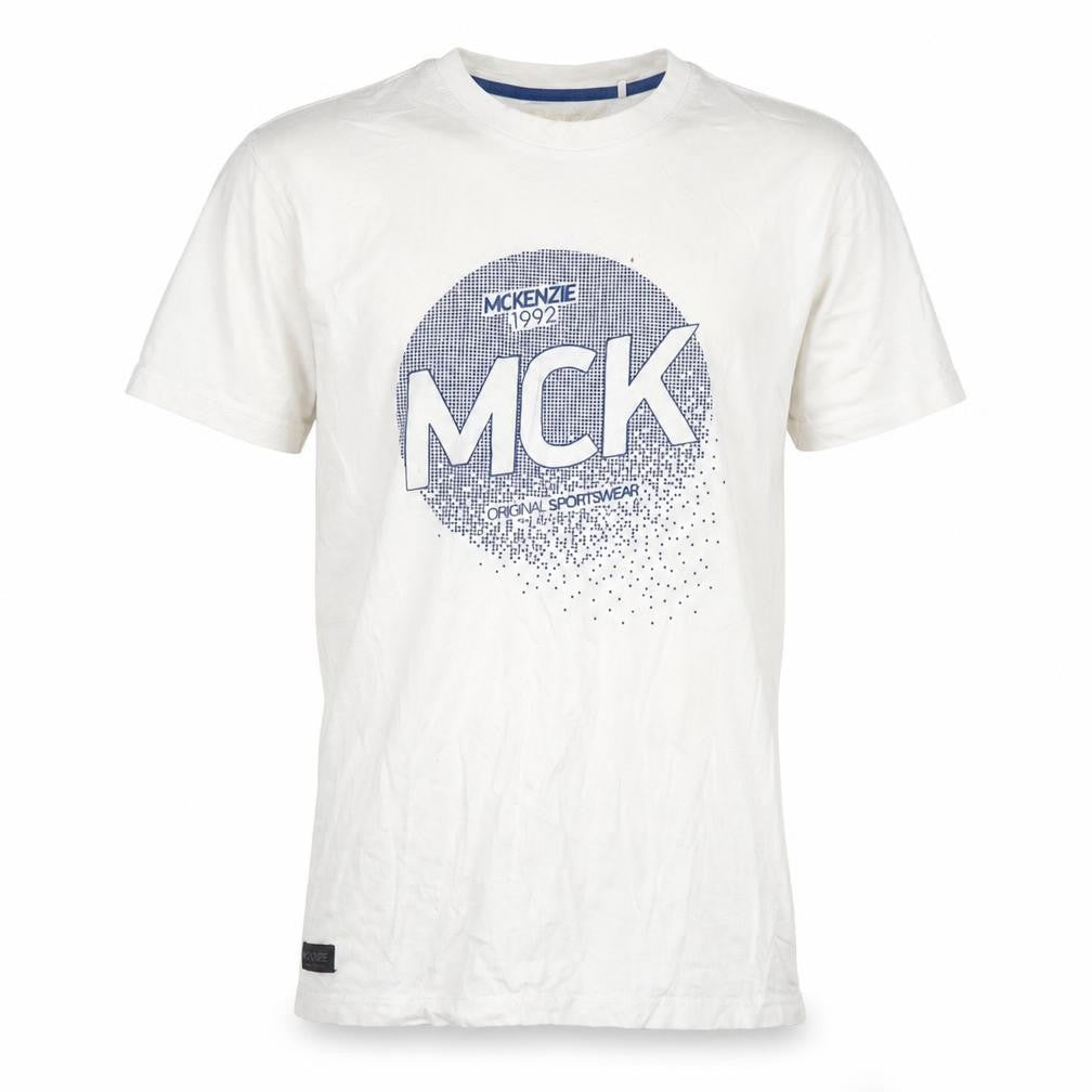 McKenzie Men's White Graphic Short Sleeve Crew Neck T-Shirt Size M